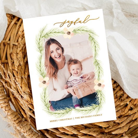 Joyful Branchesクリスマスフォト シーズンカード