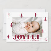 Joyful Burgundy Trees 2 Photo シーズンカード (正面)