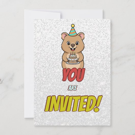 Joyful Capybara Birthday Invite 招待状 (裏面)