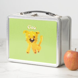 Joyful Cartoon Animals – Whimsical Kids Lunch Box メタルランチボックス