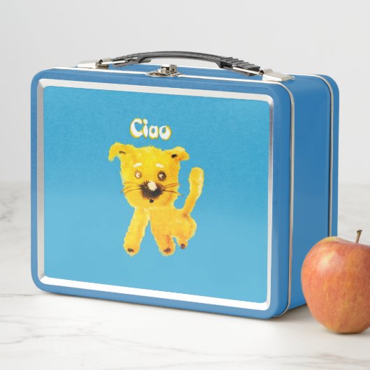 Joyful Cartoon Animals – Whimsical Kids Lunch Box メタルランチボックス (インサイチュ)