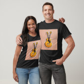 Joyful Cartoon Guitar T-Shirt - Stickers Illustrat Tシャツ (ユニセックス)