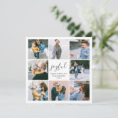 Joyful Christmasスクリプトシンプルフォトコラージュ シーズンカード (スタンド正面)