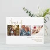 Joyful Christmas偽エレガント金ゴールド効果3枚 シーズンカード (スタンド正面)