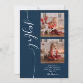 Joyful Christmas書道台本フォト写真 シーズンカード (正面)