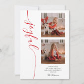 Joyful Christmas書道台本フォト写真 シーズンカード (正面)