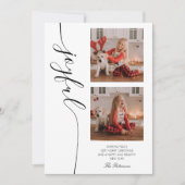 Joyful Christmas書道台本フォト写真 シーズンカード (正面)