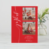 Joyful Christmas書道台本フォト写真 シーズンカード (スタンド正面)