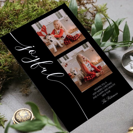 Joyful Christmas書道台本フォト写真 シーズンカード