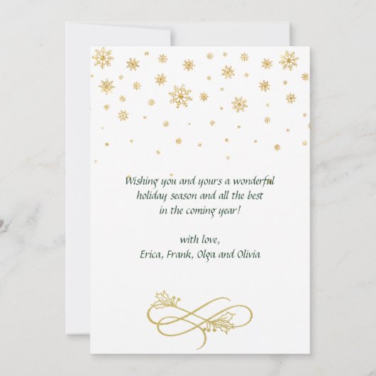 Joyful Christmas 3 PHOTO Holiday Greeting カード (裏面)