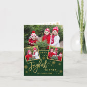 Joyful Christmas 3 PHOTO Holiday Greeting Holder カード (正面)