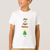 Joyful Christmas Boys White Basic Tシャツ (正面)