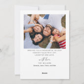 Joyful Christmas Card エレガント Holiday Photo Card シーズンカード (裏面)