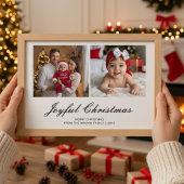 Joyful Christmas Classic Family Greeting Card シーズンカード