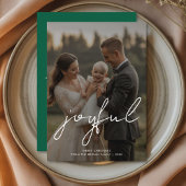 Joyful Christmas Colorful Family Holiday Card シーズンカード