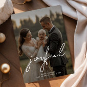 Joyful Christmas Colorful Family Holiday Card シーズンカード