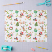 Joyful Christmas Design Tissue Paper for presents  薄葉紙 (クラフト)