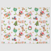 Joyful Christmas Design Tissue Paper for presents  薄葉紙 (正面)