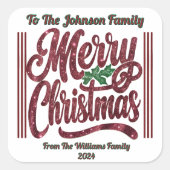 Joyful Christmas Festive Sticker! スクエアシール (正面)
