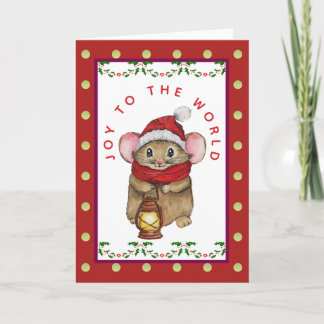 Joyful Christmas mouse greeting card シーズンカード