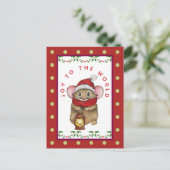 Joyful Christmas mouse greeting card シーズンポストカード (スタンド正面)