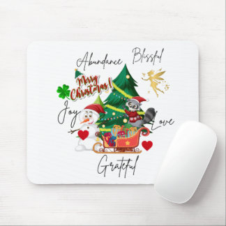 Joyful Christmas Mouse Pad | Holiday Desk Gift マウスパッド