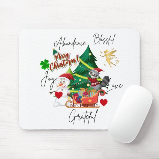 Joyful Christmas Mouse Pad | Holiday Desk Gift マウスパッド (マウス)
