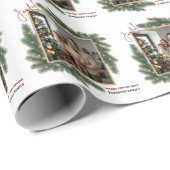 Joyful Christmas Personalized Family Photo ラッピングペーパー (ロールコーナー)