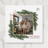 Joyful Christmas Personalized Family Photo Favor T フェイバータグ (裏面)