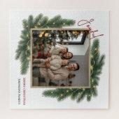 Joyful Christmas Personalized Family Photo Puzzle ジグソーパズル (横)