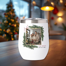 Joyful Christmas Personalized Photo Family Tumbler