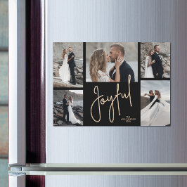 JOYFUL Christmas Photo Collage磁気カード マグネット招待状