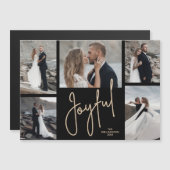 JOYFUL Christmas Photo Collage磁気カード マグネット招待状 (正面/裏面)