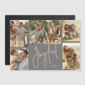 JOYFUL Christmas Photo Collage Magnetic Cards (正面/裏面)