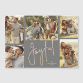 JOYFUL Christmas Photo Collage Magnetic Cards (正面)