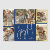 JOYFUL Christmas Photo Collage Magnetic Cards (正面)