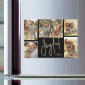 JOYFUL Christmas Photo Collage Magnetic Cards