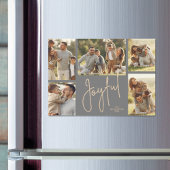 JOYFUL Christmas Photo Collage Magnetic Cards
