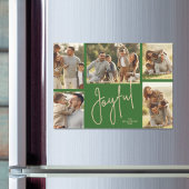 JOYFUL Christmas Photo Collage Magnetic Cards