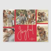 JOYFUL Christmas Photo Collage Magnetic Cards (正面)