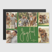 JOYFUL Christmas Photo Collage Magnetic Cards (正面/裏面)