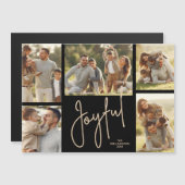 JOYFUL Christmas Photo Collage Magnetic Cards (正面/裏面)