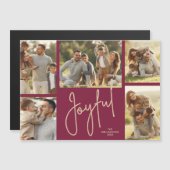 JOYFUL Christmas Photo Collage Magnetic Cards (正面/裏面)