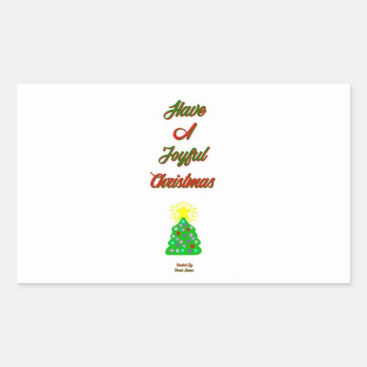 Joyful Christmas Rectangleステッカー 長方形シール (正面)