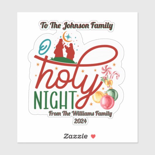 Joyful Christmas Sticker for Holy Night シール (シート)
