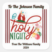 Joyful Christmas Sticker for Holy Night スクエアシール (正面)