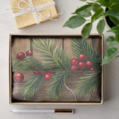 Joyful Christmas stocking tissue paper pine wreath 薄葉紙 (ギフト)