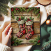 Joyful Christmas stocking tissue paper pine wreath 薄葉紙