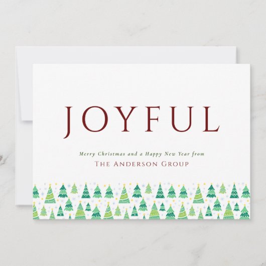 Joyful Christmas Trees 企業ロゴ シーズンカード (正面)