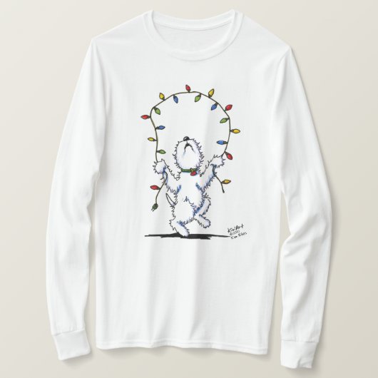 Joyful Christmas Westie (Light Aparrel)シャツ Tシャツ (デザイン正面)